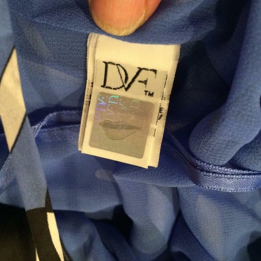 Diane Von Furstenberg Barths Blue Maxi Dress Size 2 - Picture 4 of 5